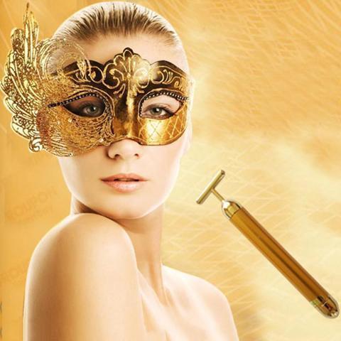 Gadgets d'Eve beauté VIBTI™_ :  Massage de visage en vibration avec 24K en or